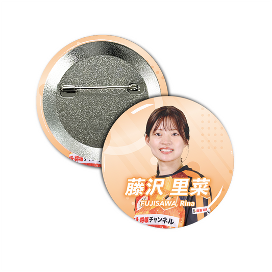 Li League チーム 囲碁・将棋チャンネル 藤沢 里菜 女流本因坊 缶バッジ57mm