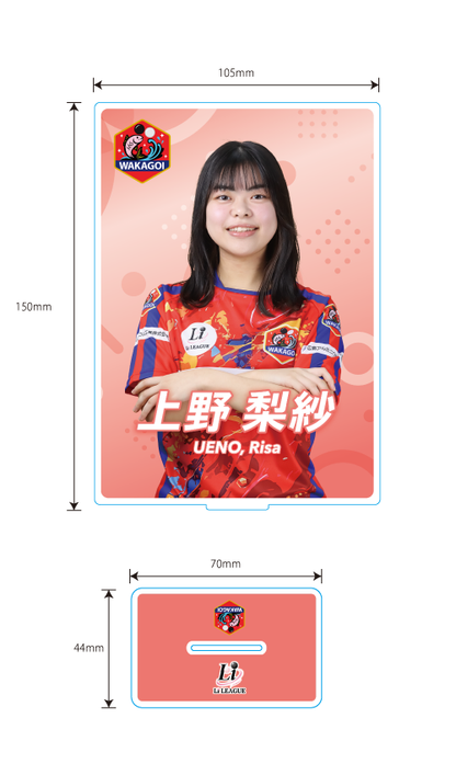 Li League チーム 若鯉 上野 梨紗 扇興杯 アクリルフレーム